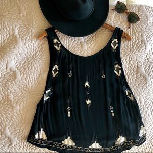 Intimately Free People Boho Beaded Tank